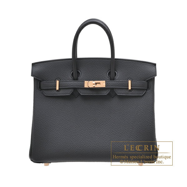 エルメス　バーキン25　ブラック　トゴ　ローズゴールド金具　HERMES　Birkin bag 25　Black　Togo leather　Rose gold hardware