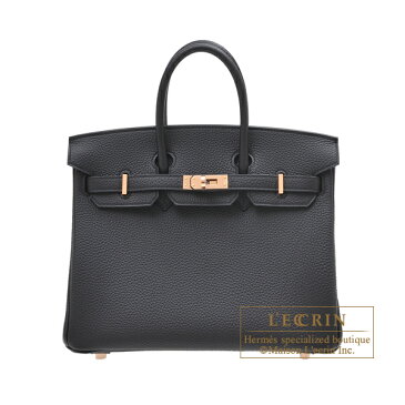 エルメス　バーキン25　ブラック　トゴ　ローズゴールド金具　HERMES　Birkin bag 25　Black　Togo leather　Rose gold hardware