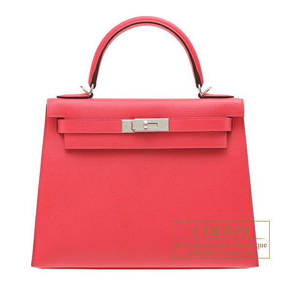 エルメス　ケリー28/外縫い　ローズエクストリーム　ヴォーエプソン　シルバー金具　HERMES　Kelly bag 28　Sellier　Rose extreme　Epsom leather　Silver hardware