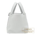 エルメス ピコタンロック22/MM ブルーペール トリヨンクレマンス シルバー金具 HERMES Picotin Lock bag 22/MM Blue pale Clemence leather Silver hardware