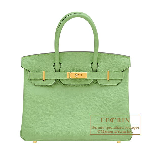 エルメス　バーキン30　ヴェールクリケット　ヴォーエプソン　ゴールド金具　HERMES　Birkin bag 30　Vert criquet　Epsom leather　Gold hardware