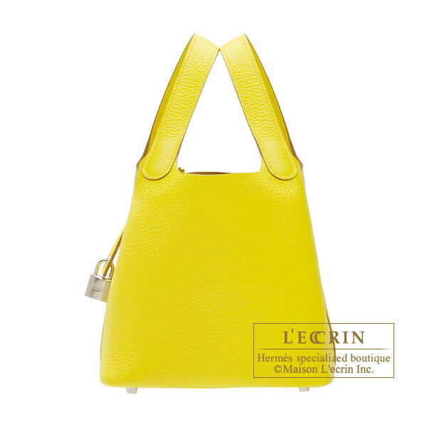 エルメス ピコタン バッグ（レディース） エルメス　ピコタンロック18/PM　ライム　トリヨンクレマンス　シルバー金具　HERMES　Picotin Lock bag 18/PM　Lime　Clemence leather　Silver hardware