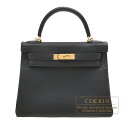 ケリー エルメス　ケリー28/内縫い　ブラック　トゴ　ゴールド金具　HERMES　Kelly bag 28　Retourne　Black　Togo leather　Gold hardware