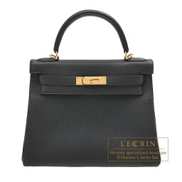 ケリー エルメス　ケリー28/内縫い　ブラック　トゴ　ゴールド金具　HERMES　Kelly bag 28　Retourne　Black　Togo leather　Gold hardware