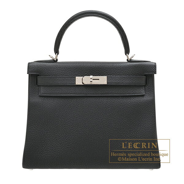 ケリー エルメス　ケリー28/内縫い　ブラック　トゴ　シルバー金具　HERMES　Kelly bag 28　Retourne　Black　Togo leather　Silver hardware