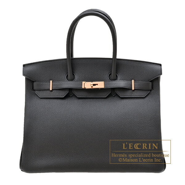 エルメス　バーキン35　ブラック　トゴ　ローズゴールド金具　HERMES　Birkin bag 35　Black　Togo leather　Rose gold hardware
