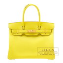 エルメス バーキン バッグ（レディース） エルメス　バーキン30　ライム　ヴォーエプソン　ゴールド金具　HERMES　Birkin bag 30　Lime　Epsom leather　Gold hardware