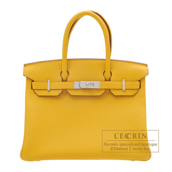 エルメス　バーキン30　ジョーヌアンブル　トリヨンクレマンス　シルバー金具　HERMES　Birkin bag 30　Jaune ambre　Clemence leather　Silver hardwareのサムネイル