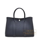 ハンドバッグ エルメス　ガーデンパーティ30/TPM　ブルーインディゴ　ネゴンダ　シルバー金具　HERMES　Garden Party bag 30/TPM　Blue indigo　Negonda leather　Silver hardware