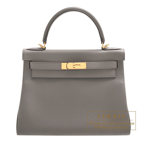 エルメス　ケリー28/内縫い　エタン　トゴ　ゴールド金具　HERMES　Kelly bag 28　Retourne　Etain　Togo leather　Gold hardwareのサムネイル