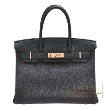 エルメス　バーキン30　ブラック　トゴ　ローズゴールド金具　HERMES　Birkin bag 30　Black　Togo leather　Rose gold hardware