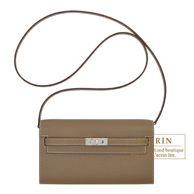 エルメス ケリーロング トゥーゴー エトゥープ ヴォーエプソン シルバー金具 HERMES Kelly Long To Go Etoupe grey Epsom leather Silver hardware