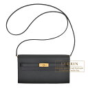 エルメス ケリーロング トゥーゴー ブラック ヴォーエプソン ゴールド金具 HERMES Kelly Long To Go Black Epsom leathe...