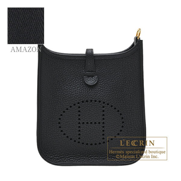 ショルダーバッグ エルメス　エヴリンアマゾンTPM　ブラック　トリヨンクレマンス　ゴールド金具　HERMES　Evelyne Amazon bag TPM　Black　Clemence leather　Gold hardware