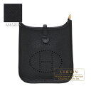 エブリン エルメス　エヴリンアマゾンTPM　ブラック　トリヨンクレマンス　ゴールド金具　HERMES　Evelyne Amazon bag TPM　Black　Clemence leather　Gold hardware