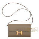 エルメス　コンスタンスロング　トゥーゴー　エトゥープ　ヴォーエプソン　ゴールド金具　HERMES　Constance Long To Go　Etoupe grey　Epsom leather　Gold hardware