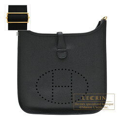 エブリン エルメス　エヴリントロワPM　ブラック　トリヨンクレマンス　ゴールド金具　HERMES　Evelyne 3 bag PM　Black　Clemence leather　Gold hardware