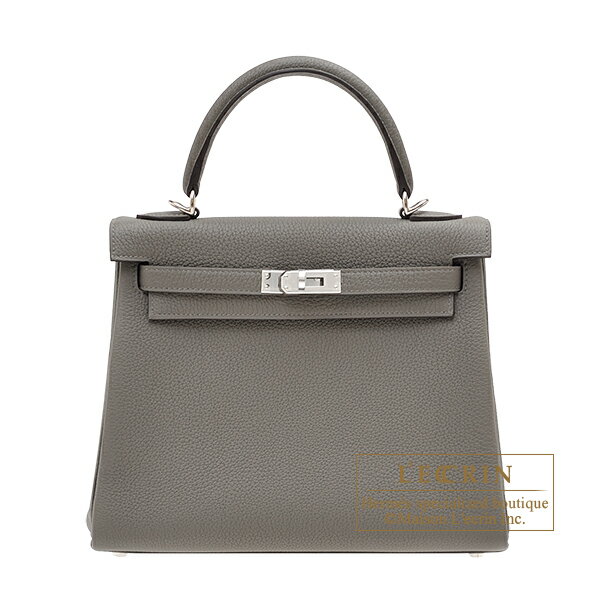 ケリー エルメス　ケリー25/内縫い　グリメイヤー　トゴ　シルバー金具　HERMES　Kelly bag 25　Retourne　Gris meyer　Togo leather　Silver hardware