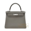 エルメス　ケリー25/内縫い　グリメイヤー　トゴ　シルバー金具　HERMES　Kelly bag 25　Retourne　Gris meyer　Togo leather　Silver hardware