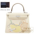 ケリー エルメス　ケリーインアンドアウト25/内縫い　ナタ　スイフト　シルバー金具　HERMES　Kelly In and Out bag 25　Retourne　Nata　Swift leather　Silver hardware