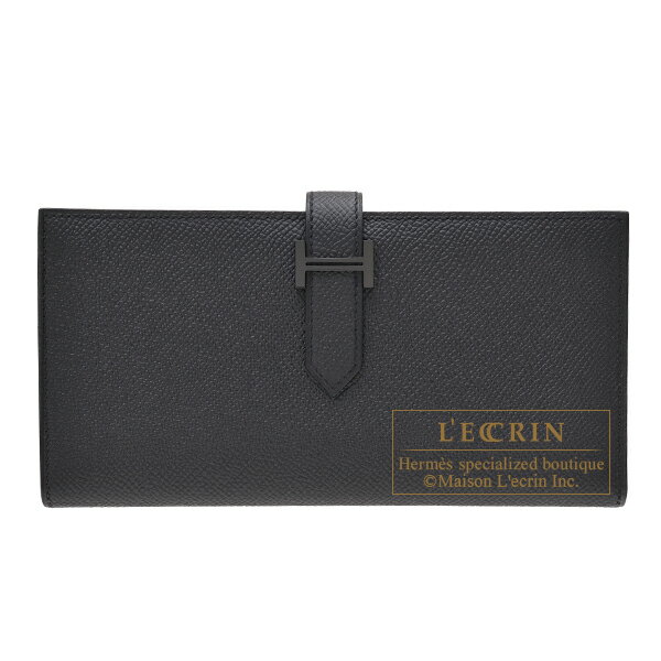 エルメス　ベアンスフレモノクローム　ソーブラック　ブラック　ヴォーエプソン　ブラック金具　HERMES　Bearn Soufflet Monochrome　So-black　Black　Epsom leather　Black hardware