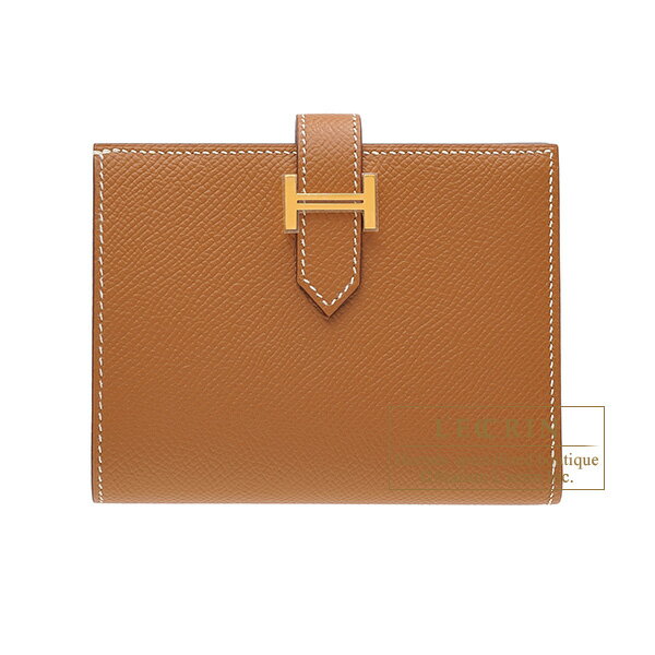 エルメス ベアンコンパクト ゴールド ヴォーエプソン ゴールド金具 HERMES Bearn compact wallet Gold Epsom leather Gold hardware