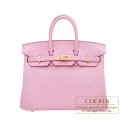 エルメス バーキン バッグ（レディース） エルメス　バーキン25　モーヴシルベストル　スイフト　ローズゴールド金具　HERMES　Birkin bag 25　Mauve sylvestre　Swift leather　Rose gold hardware