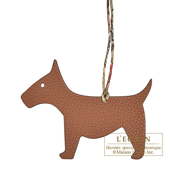 エルメス　プティアッシュ　イヌ　ブラウン/ベージュ　レザー　HERMES　Petit H　Dog　Brown/Beige　Leatherのサムネイル
