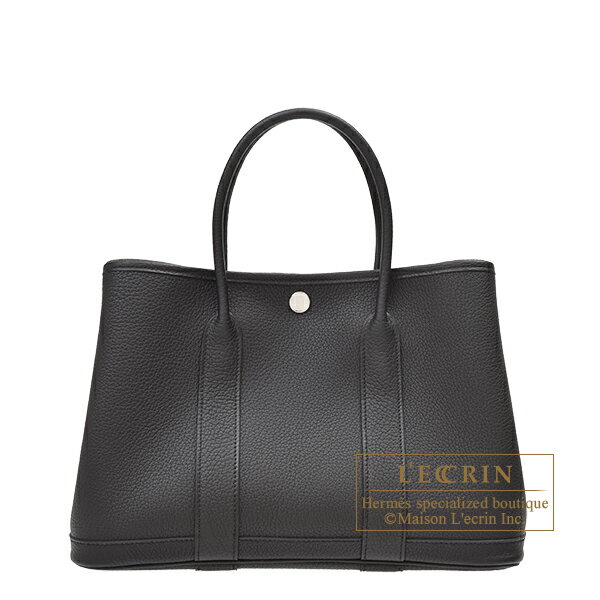 エルメス　ガーデンパーティ30/TPM　ブラック　ネゴンダ　シルバー金具　HERMES　Garden Party bag 30/TPM　Black　Negonda leather　Silver hardware