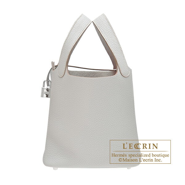 エルメス　ピコタンロック18/PM　パールグレー　トリヨンクレマンス　シルバー金具　HERMES　Picotin Lock bag 18/PM　Pearl grey　Clemence leather　Silver hardwareのサムネイル