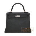 ケリー エルメス　ケリー25/内縫い　ブラック　トゴ　シルバー金具　HERMES　Kelly bag 25　Retourne　Black　Togo leather　Silver hardware