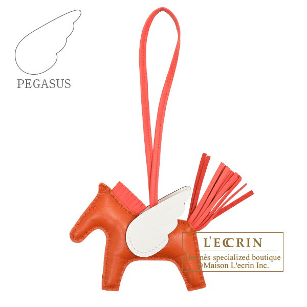 ᥹ǥ㡼ڥPMͥꥢ/ƥ/ۥ磻ȡ˥硼ߥ/եȡHERMESRodeo charm Pegasus PMCornaline/Rose texas/WhiteAgneau/Swift leather