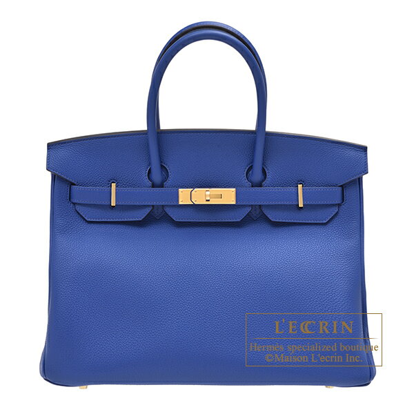エルメス　バーキン35　ブルーロワイヤル　トゴ　ゴールド金具　HERMES　Birkin bag 35　Blue royal　Togo leather　Gold hardware