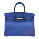 エルメス　バーキン35　ブルーロワイヤル　トゴ　ゴールド金具　HERMES　Birkin bag 35　Blue royal　Togo leather　Gold hardware