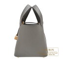 エルメス　ピコタンロック18/PM　グリメイヤー　トリヨンクレマンス　ゴールド金具　HERMES　Picotin Lock bag 18/PM　Gris meyer　Clemence leather　Gold hardware