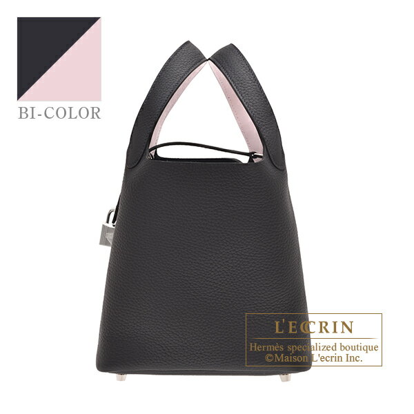 エルメス　ピコタンロックエクラ18/PM　キャバン/モーヴペール　トリヨンクレマンス/スイフト　シルバー金具　HERMES　Picotin Lock Eclat bag 18/PM　Caban/Mauve pale　Clemence leather/Swift leather　Silver hardwareのサムネイル