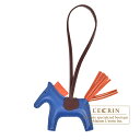 エルメス　ロデオチャームPM　ブルーフランス/カーネリアン　アニョーミロ　HERMES　Rodeo charm PM　Blue france/Cornaline　Agneau