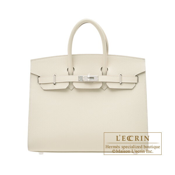 エルメス バーキンセリエ25 クレ ヴォーエプソン シルバー金具 HERMES Birkin Sellier bag 25 Craie Epsom leather Silver hardware