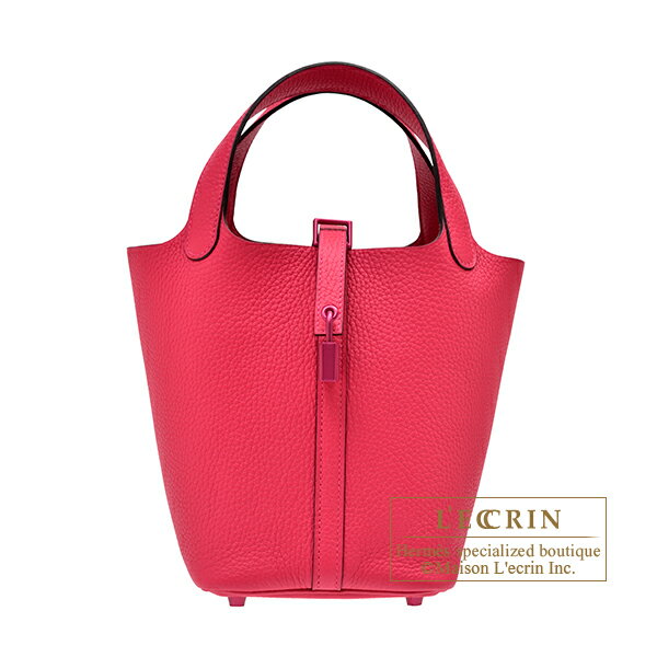 エルメス　ピコタンロックモノクローム18/PM　ソーピンク　ローズメキシコ　トリヨンクレマンス　ピンク金具　HERMES　Picotin Lock Monochrome bag 18/PM　So-pink　Rose mexico　Clemence leather　Pink hardware