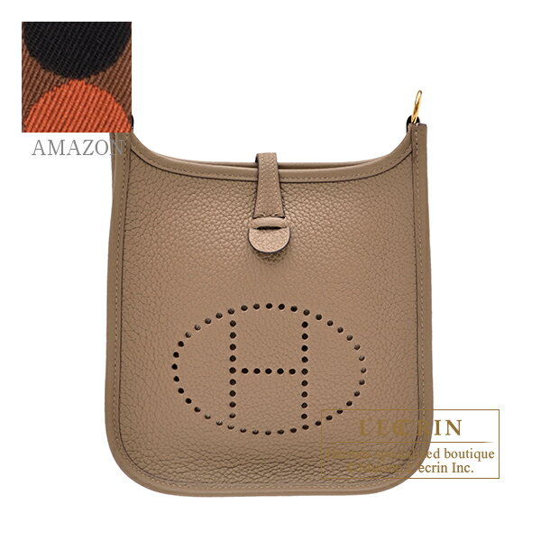 エルメス　エヴリンアマゾンTPM　ベージュドゥワイマール/サングル・フリッパーボール　トリヨンクレマンス　ゴールド金具　HERMES　Evelyne Amazon bag TPM　Beige de weimar/Sangle Flipperball　Clemence leather　Gold hardwareのサムネイル