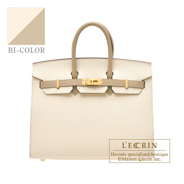 エルメス　パーソナルバーキンセリエ25　ナタ/トレンチ　ヴォーエプソン　マットゴールド金具　HERMES　Personal Birkin Sellier bag 25　Nata/Trench　Epsom leather　Matt gold hardware