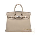 エルメス バーキン バッグ（レディース） エルメス　バーキン25　トゥルティエールグレー　トゴ　シルバー金具　HERMES　Birkin bag 25　Gris tourterelle　Togo leather　Silver hardware