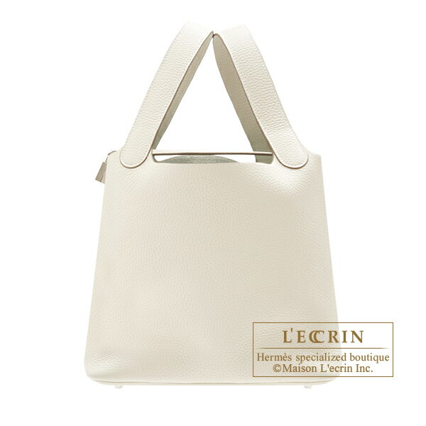 エルメス　ピコタンロック22/MM　クレ　トリヨンクレマンス　シルバー金具　HERMES　Picotin Lock bag 22/MM　Craie　Clemence leather　Silver hardwareのサムネイル