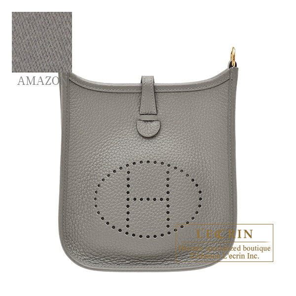 エブリン エルメス　エヴリンアマゾンTPM　グリメイヤー　トリヨンクレマンス　ゴールド金具　HERMES　Evelyne Amazon bag TPM　Gris meyer　Clemence leather　Gold hardware