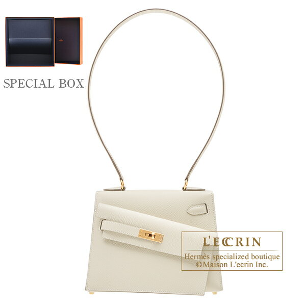 エルメス　ケリー無秩序 20/外縫い　クレ　ヴォーエプソン　ゴールド金具　HERMES　Kelly en desordre 20　Sellier　Craie　Epsom leather　Gold hardware