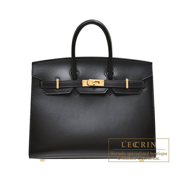 エルメス バーキン バッグ（レディース） エルメス　バーキンセリエ25　ブラック　ボックスカーフ　ゴールド金具　HERMES　Birkin Sellier bag 25　Black　Box calf leather　Gold hardware