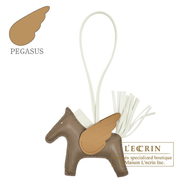エルメス　ロデオチャームペガサスPM　エトゥープ/ヴェールフィズ/ビスキュイ　アニョーミロ/スイフト　HERMES　Rodeo charm Pegasus PM　Etoupe grey/Vert fizz/Biscuit　Agneau/Swift leatherのサムネイル