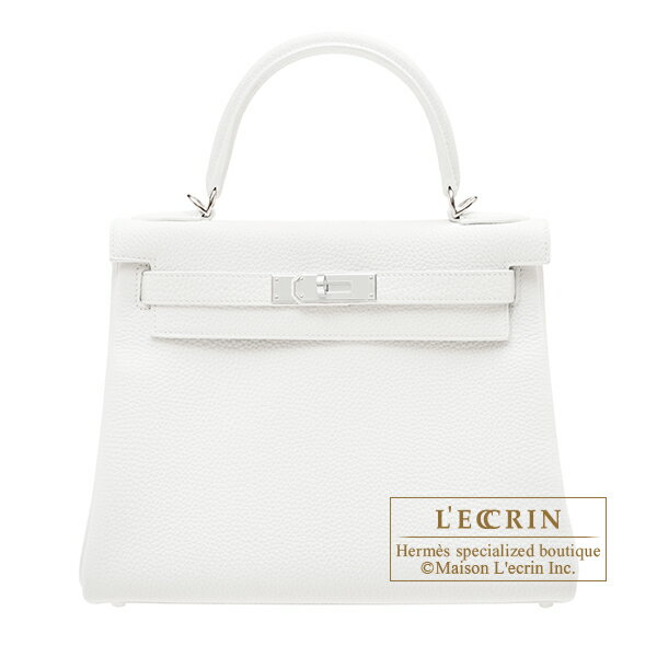 エルメス　ケリー28/内縫い　ニューホワイト　トリヨンクレマンス　シルバー金具　HERMES　Kelly bag 28　Retourne　New white　Clemence leather　Silver hardware