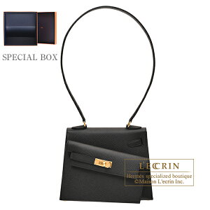 エルメス　ケリー無秩序 20/外縫い　ブラック　ヴォーエプソン　ゴールド金具　HERMES　Kelly en desordre 20　Sellier　Black　Epsom leather　Gold hardware