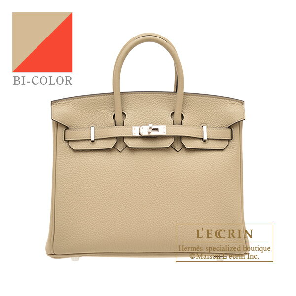 エルメス バーキン バッグ（レディース） エルメス　バーキンヴェルソ25　トレンチ/ブーゲンビリア　トゴ　シルバー金具　HERMES　Birkin Verso bag 25　Trench/Bougainvillier　Togo leather　Silver hardware